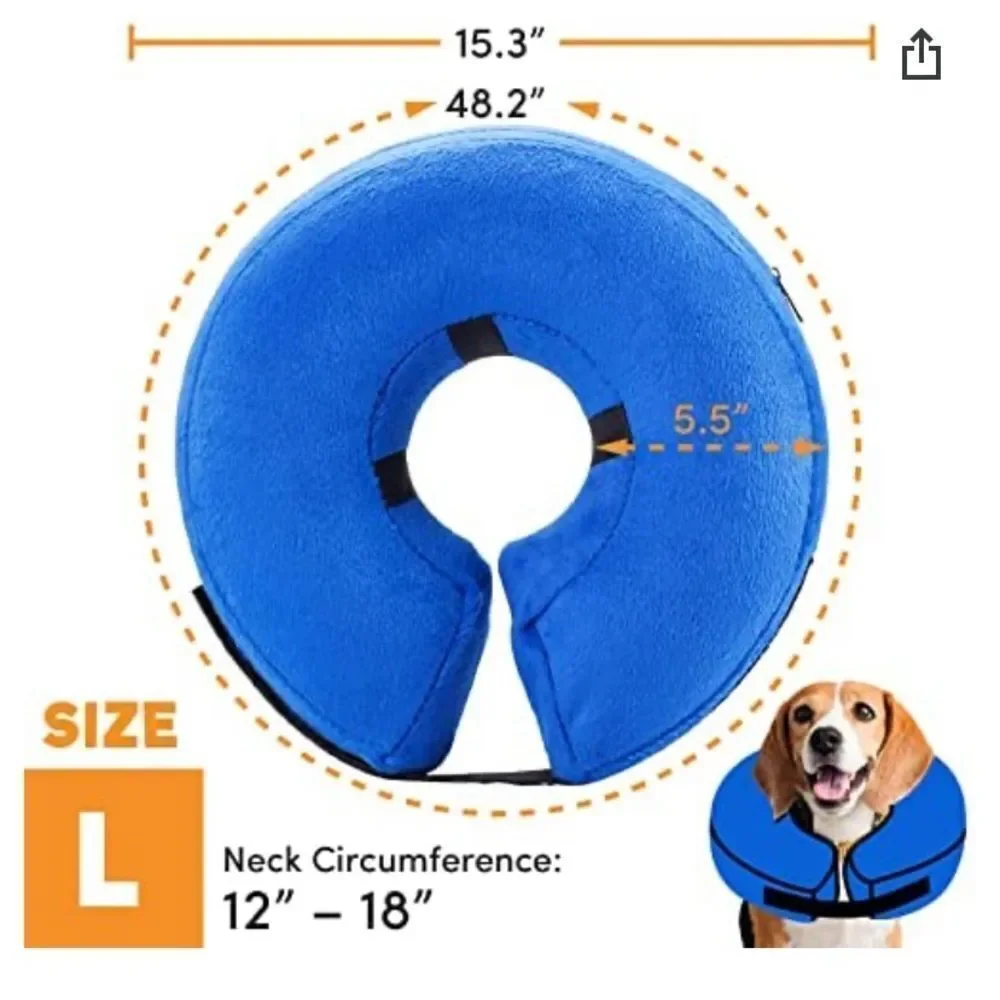 Bencmate Protective Inflatable Dog Collar Recovery New Size Large